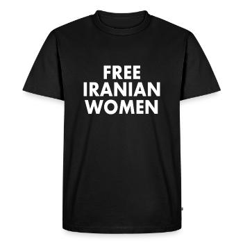 Free iranian women - T-shirt Premium bio Homme - noir - Devant - Nico (187cm)