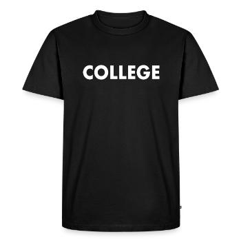College - Men's Premium Organic T-Shirt - black - Front - Nico (187cm)