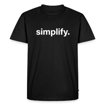 simplifier - T-shirt Premium bio Homme - noir - Devant - Nico (187cm)