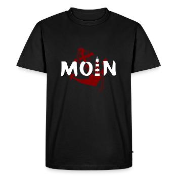 Ancre du phare de Moin - T-shirt Premium bio Homme - noir - Devant - Nico (187cm)