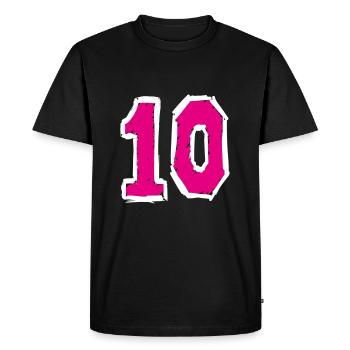 Number 10 Sketch - Men's Premium Organic T-Shirt - black - Front - Nico (187cm)
