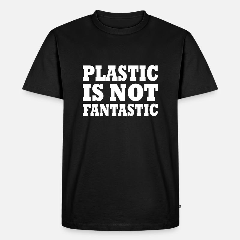 Plastic is not fantastic - Männer Premium Bio T-Shirt - Schwarz