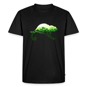 Chameleon - Men's Premium Organic T-Shirt - black - Front - Nico (187cm)