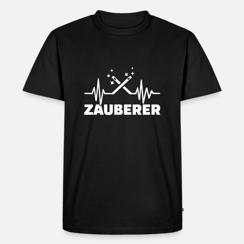 Zauberer - Männer Premium Bio T-Shirt - Schwarz