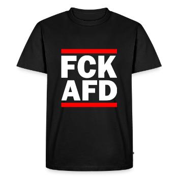 Fck afd - Männer Premium Bio T-Shirt - Schwarz - Vorne - Nico (187cm)