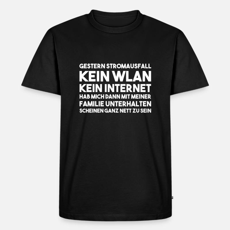 Gestern Stromausfall - Admin - Männer Premium Bio T-Shirt - Schwarz