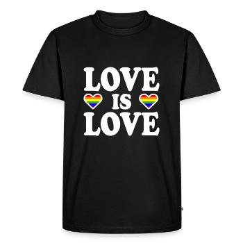 Love is love - T-shirt Premium bio Homme - noir - Devant - Nico (187cm)