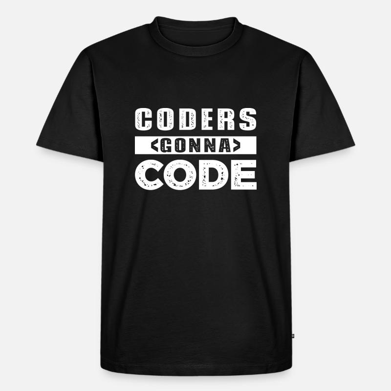 Programmier Witz - Männer Premium Bio T-Shirt - Schwarz