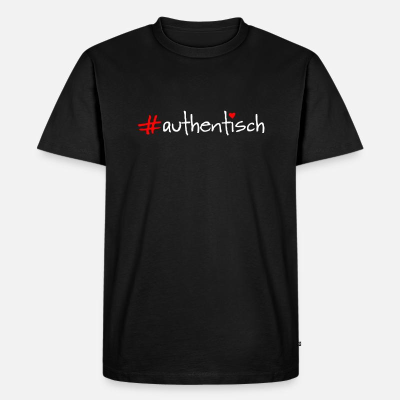 authentisch - Männer Premium Bio T-Shirt - Schwarz