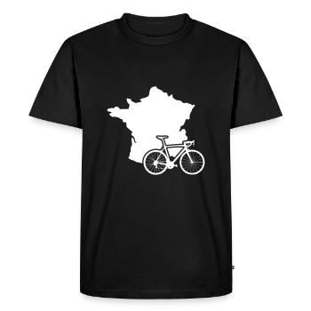 France Vélo - T-shirt Premium bio Homme - noir - Devant - Nico (187cm)