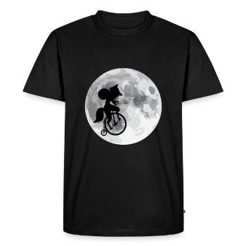 Crazy witch at full moon - Men's Premium Organic T-Shirt - black - Front - Nico (187cm)