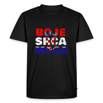 Croatie Drapeau croate - T-shirt Premium bio Homme - noir - Devant - Nico (187cm)