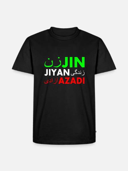 Jin jiyan azadi زن زندگی آزادی - Men's Premium Organic T-Shirt - black