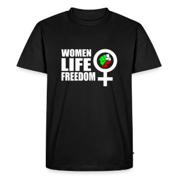 Women life freedom iran - Men's Premium Organic T-Shirt - black - Front - Nico (187cm)