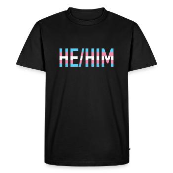 Il lui pronom transgenre LGBTQ transsexuel - T-shirt Premium bio Homme - noir - Devant - Nico (187cm)