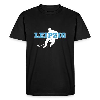 Leipzig, ma ville ! - T-shirt Premium bio Homme - noir - Devant - Nico (187cm)