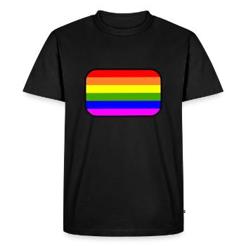 Lgbt - T-shirt Premium bio Homme - noir - Devant - Nico (187cm)