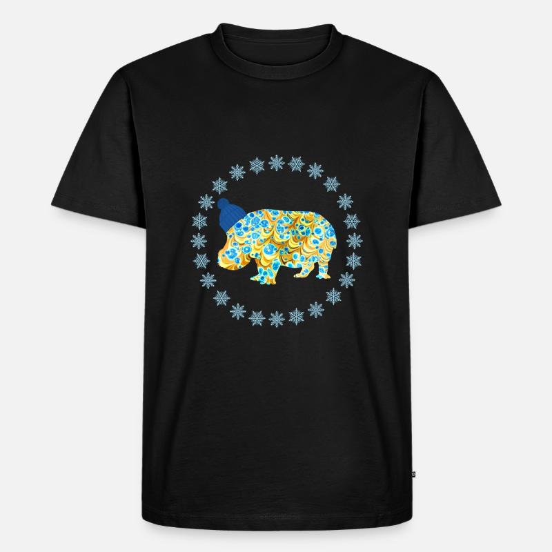 nilpferd e 243 - Männer Premium Bio T-Shirt - Schwarz