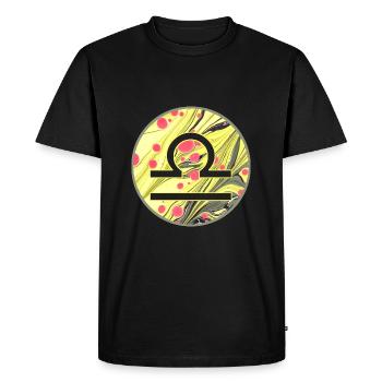Scale E 114 - Men's Premium Organic T-Shirt - black - Front - Nico (187cm)