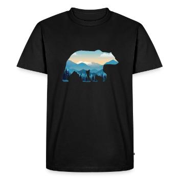 Ours - T-shirt Premium bio Homme - noir - Devant - Nico (187cm)