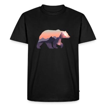 Ours - T-shirt Premium bio Homme - noir - Devant - Nico (187cm)