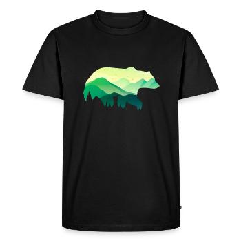 Ours - T-shirt Premium bio Homme - noir - Devant - Nico (187cm)
