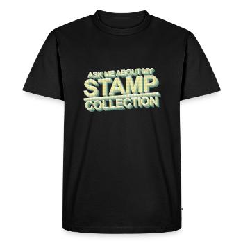 Stamp collecting - Men's Premium Organic T-Shirt - black - Front - Nico (187cm)