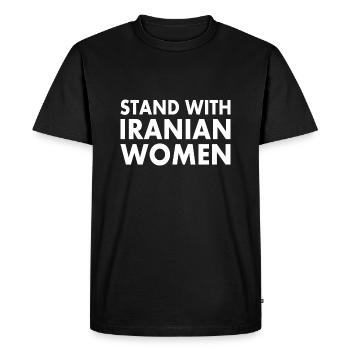 Stand with iranian women - T-shirt Premium bio Homme - noir - Devant - Nico (187cm)