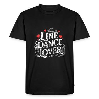 Line Dance Design for Dancers and Dance Group - Men's Premium Organic T-Shirt - black - Front - Nico (187cm)