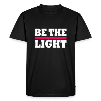 Be the light - T-shirt Premium bio Homme - noir - Devant - Nico (187cm)