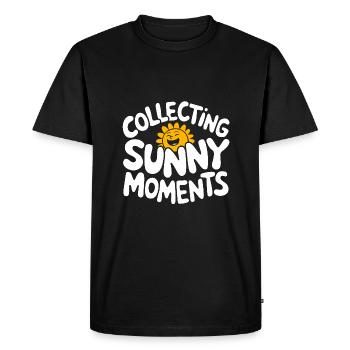 Moments d’été ensoleillés Vibrations Soleil d’été - T-shirt Premium bio Homme - noir - Devant - Nico (187cm)