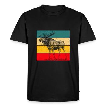 élan - T-shirt Premium bio Homme - noir - Devant - Nico (187cm)