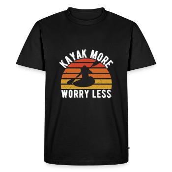 Kayak - Männer Premium Bio T-Shirt - Schwarz - Vorne - Nico (187cm)