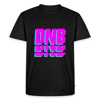 D ́N ́B - DNB - DRUM N’BASS - CADEAU - T-shirt Premium bio Homme - noir - Devant - Nico (187cm)