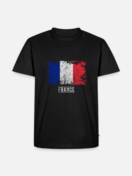 Drapeau drapeau france - T-shirt Premium bio Homme - noir