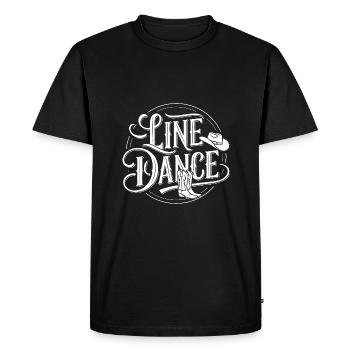 Line Dance Design for Dancers and Dance Group - Men's Premium Organic T-Shirt - black - Front - Nico (187cm)