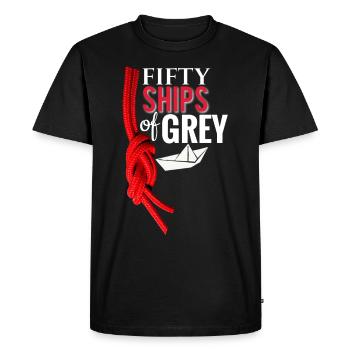 CINQUANTE NAVIRES DE par SHIPaholic ® Cruise Wear - T-shirt Premium bio Homme - noir - Devant - Nico (187cm)
