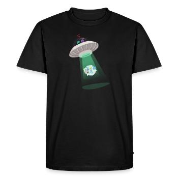Alien abduction - Men's Premium Organic T-Shirt - black - Front - Nico (187cm)