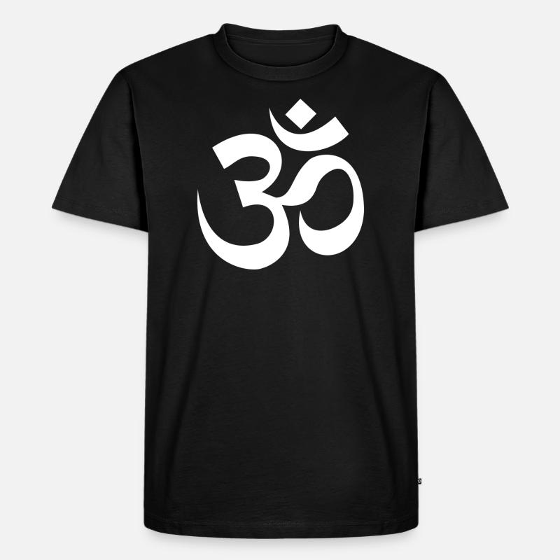 Om - Männer Premium Bio T-Shirt - Schwarz