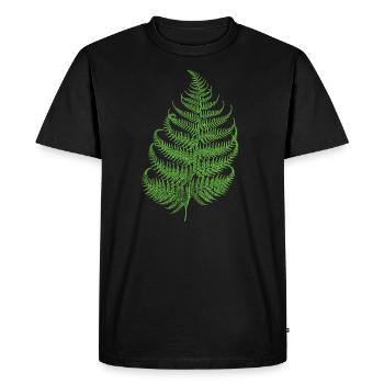 Fern Silver Fern New Zealand Primeval Forest Dinosaur - Men's Premium Organic T-Shirt - black - Front - Nico (187cm)