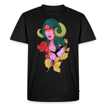 Succubus Neotraditional Tatouage - T-shirt Premium bio Homme - noir - Devant - Nico (187cm)