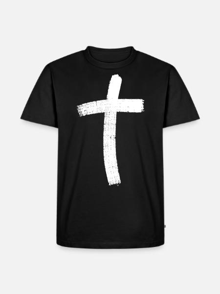 Jésus Croix - T-shirt Premium bio Homme - noir