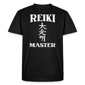 Maître Reiki | Ésotérisme Spiritualité Cadeaux - T-shirt Premium bio Homme - noir - Devant - Nico (187cm)