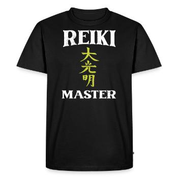 Maître Reiki | Ésotérisme Spiritualité Cadeaux - T-shirt Premium bio Homme - noir - Devant - Nico (187cm)