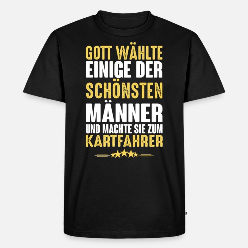 Kart - Kartfahrer - Männer Premium Bio T-Shirt - Schwarz