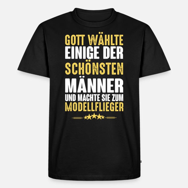 Modellflug - Modellflieger - Männer Premium Bio T-Shirt - Schwarz