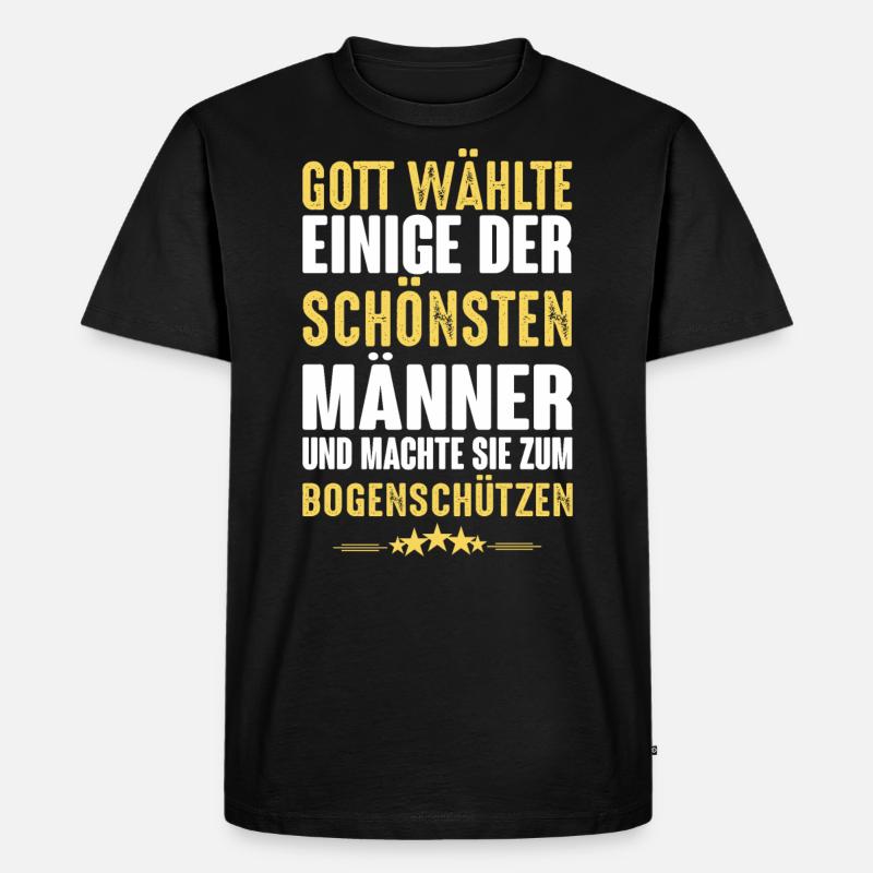 Bogenschiessen - Bogenschützen - Männer Premium Bio T-Shirt - Schwarz