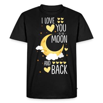Couples d’amitié romantique - T-shirt Premium bio Homme - noir - Devant - Nico (187cm)