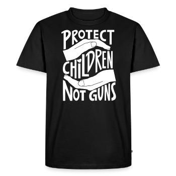 Protect Children Not Guns - Men's Premium Organic T-Shirt - black - Front - Nico (187cm)