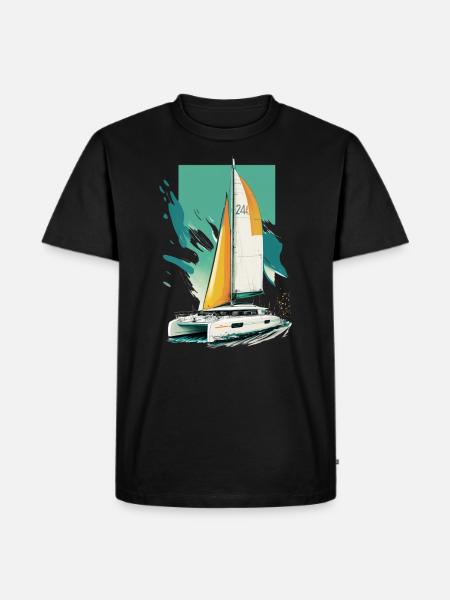 Catamaran = Adventure of Freedom - Men's Premium Organic T-Shirt - black